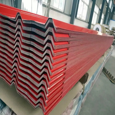 PPGI a galvanisé le zinc ondulé de tôle d'acier enduit pour le toit de construction
