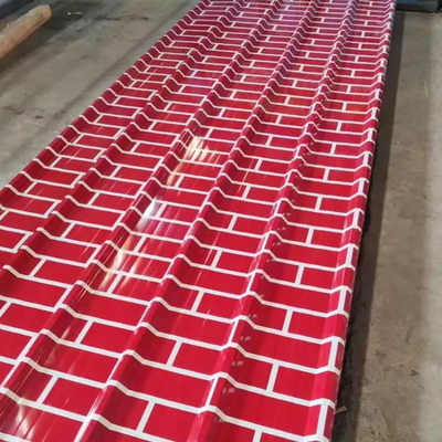 La couleur des tuiles de toit en métal de RAL PPGI enduite a ridé des feuilles de toiture en métal